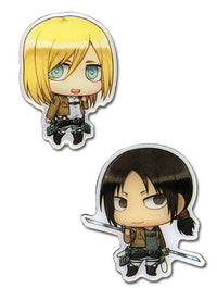 Thumbnail for ATTACK ON TITAN - PINSART SD CHRISTA & YMIR METAL PINS