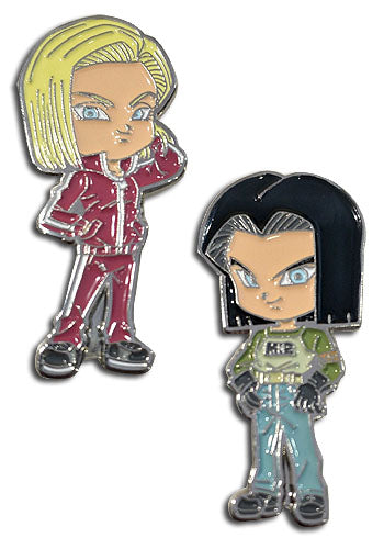 DRAGON BALL SUPER - PINSART ANDROID 17 & ANDROID 18 ENAMEL PINS