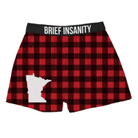 Thumbnail for BRIEF INSANITY Minnesota Plaid Boxer Shorts