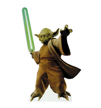 Thumbnail for Life-size Yoda with Lightsaber Star Wars Cardboard Cutout
