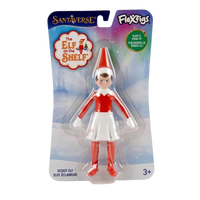 Thumbnail for Elf on the Shelf FlexFigs Scout Elf Girl Blue Eyes 5.75” Bendable Figure