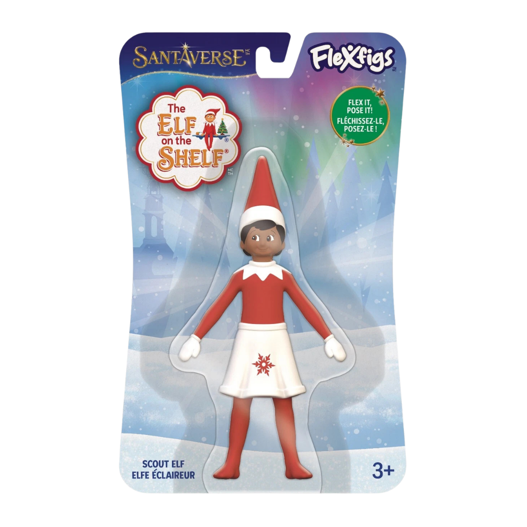 Elf Girl Brown Eyes 5.75"Elf on the Shelf FlexFigs