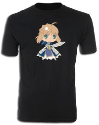 Thumbnail for FATESTAY NIGHT- SD SABER MEN SCREEN PRINT T-SHIRT