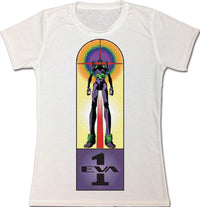 Thumbnail for EVANGELION NEW MOVIE - UNIT 01 STAINED GLASS JRS T-SHIRT..