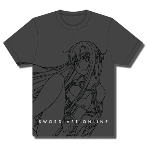 SWORD ART ONLINE SAO ASUNA SITTING LINE ART T-SHIRT