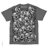 Thumbnail for Skull Pile Gray Silver T-Shirt