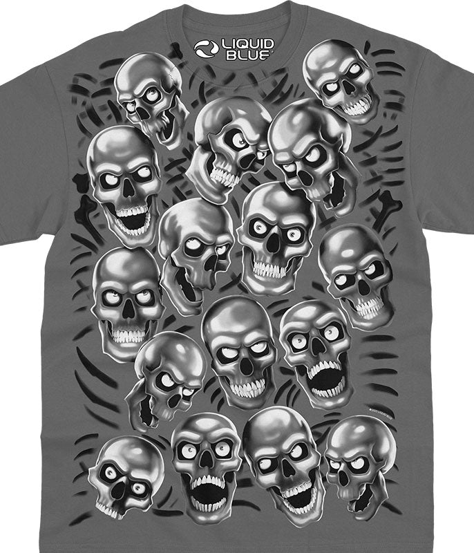 Skull Pile GRY/SLV T-Shirt