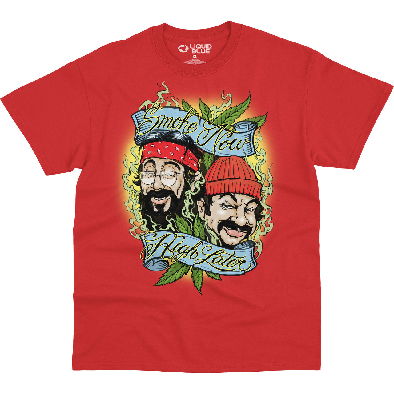 Smoke Now High Later Red T-Shirt