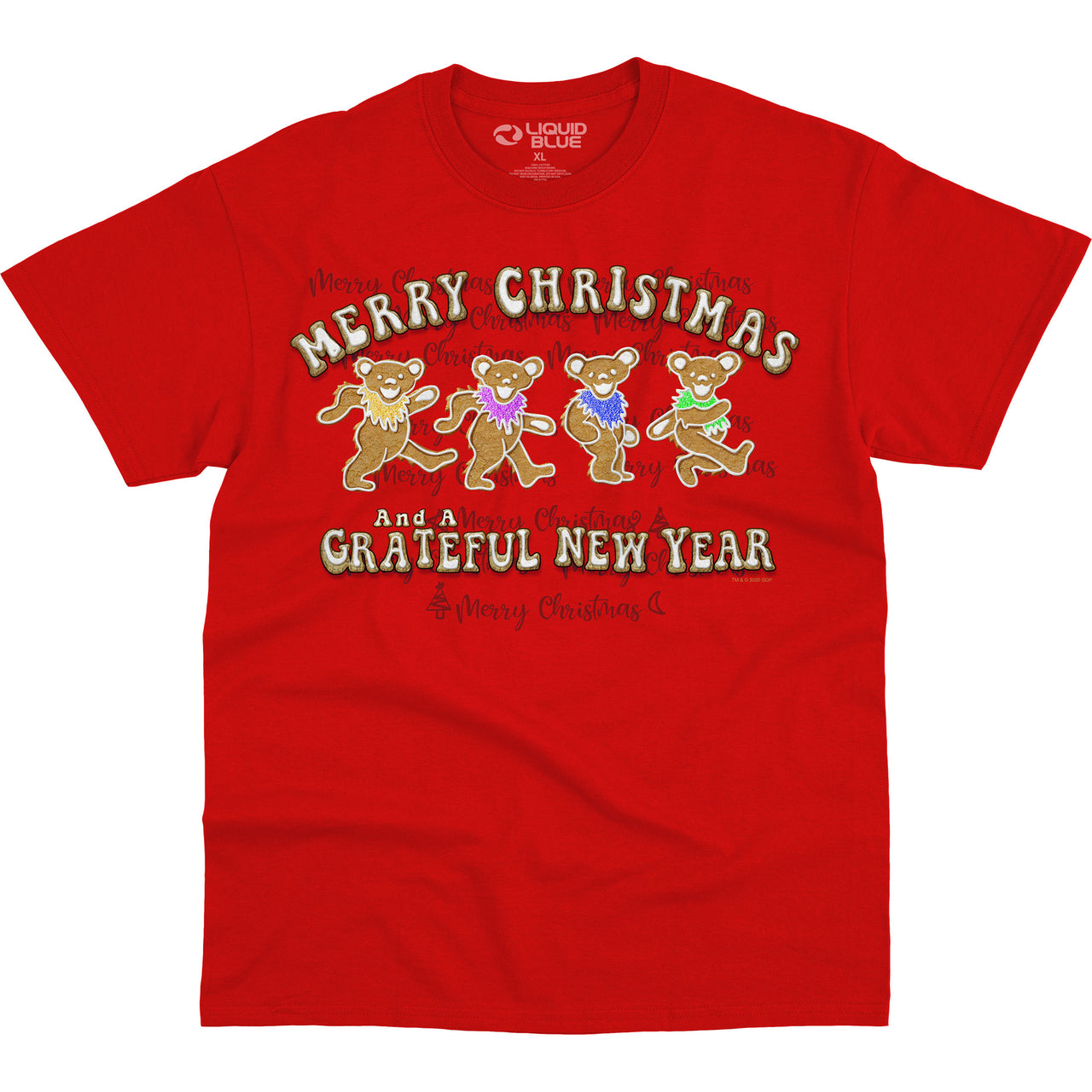 Dancin' Gingerbread Bears Youth Red T-Shirt