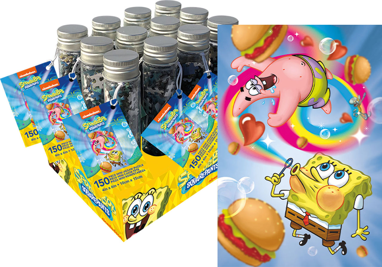 SpongeBob SquarePants 150 Piece Jigsaw Puzzle In A Tube (MOQ 12pcs w/ Free Display) – 12 PC PPK