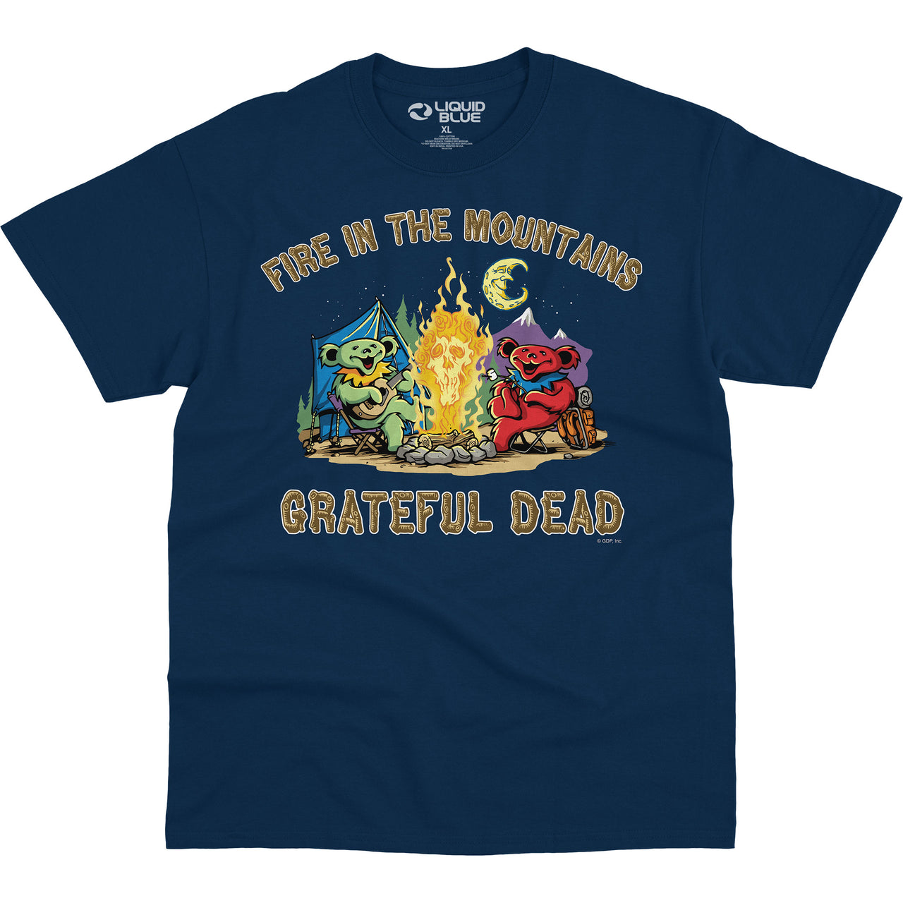 Fire In The Mountain Navy T-Shirt