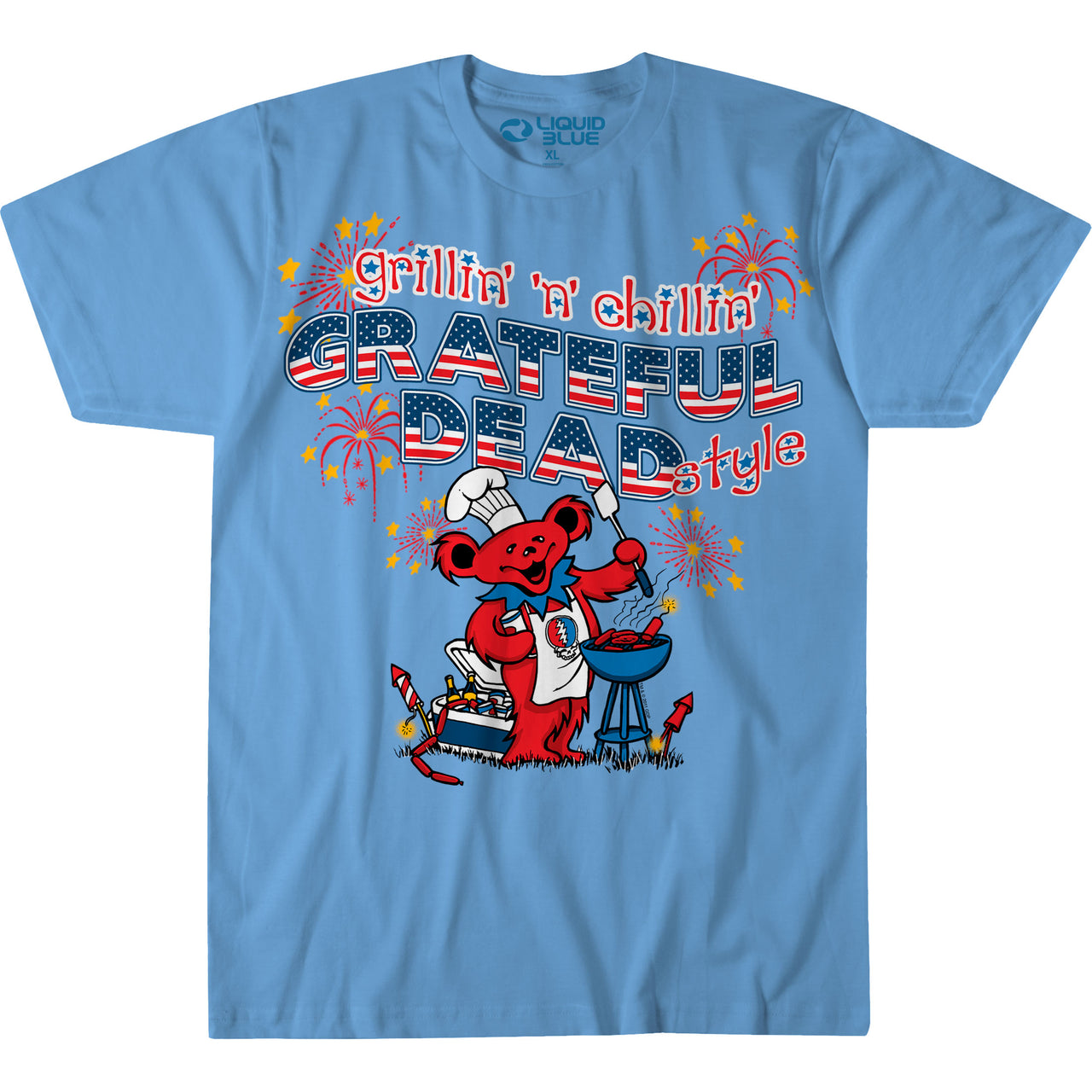 Grillin n Chillin Light Blue T-Shirt