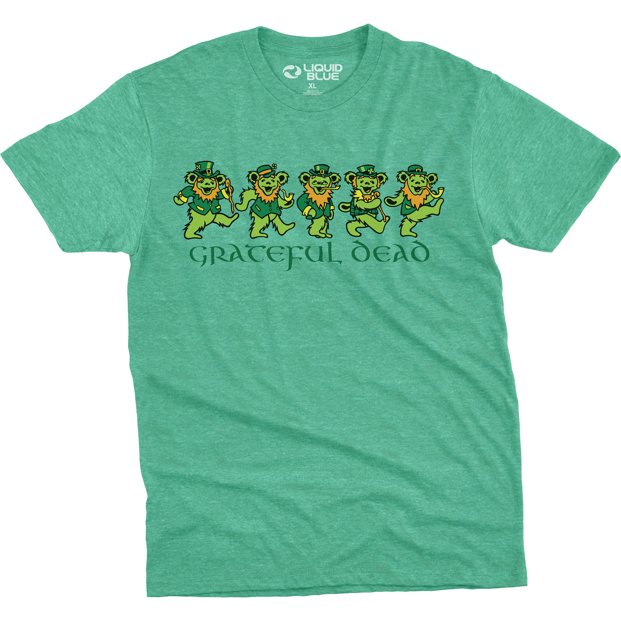 Irish Bears Poly Cotton Heather Green T-Shirt