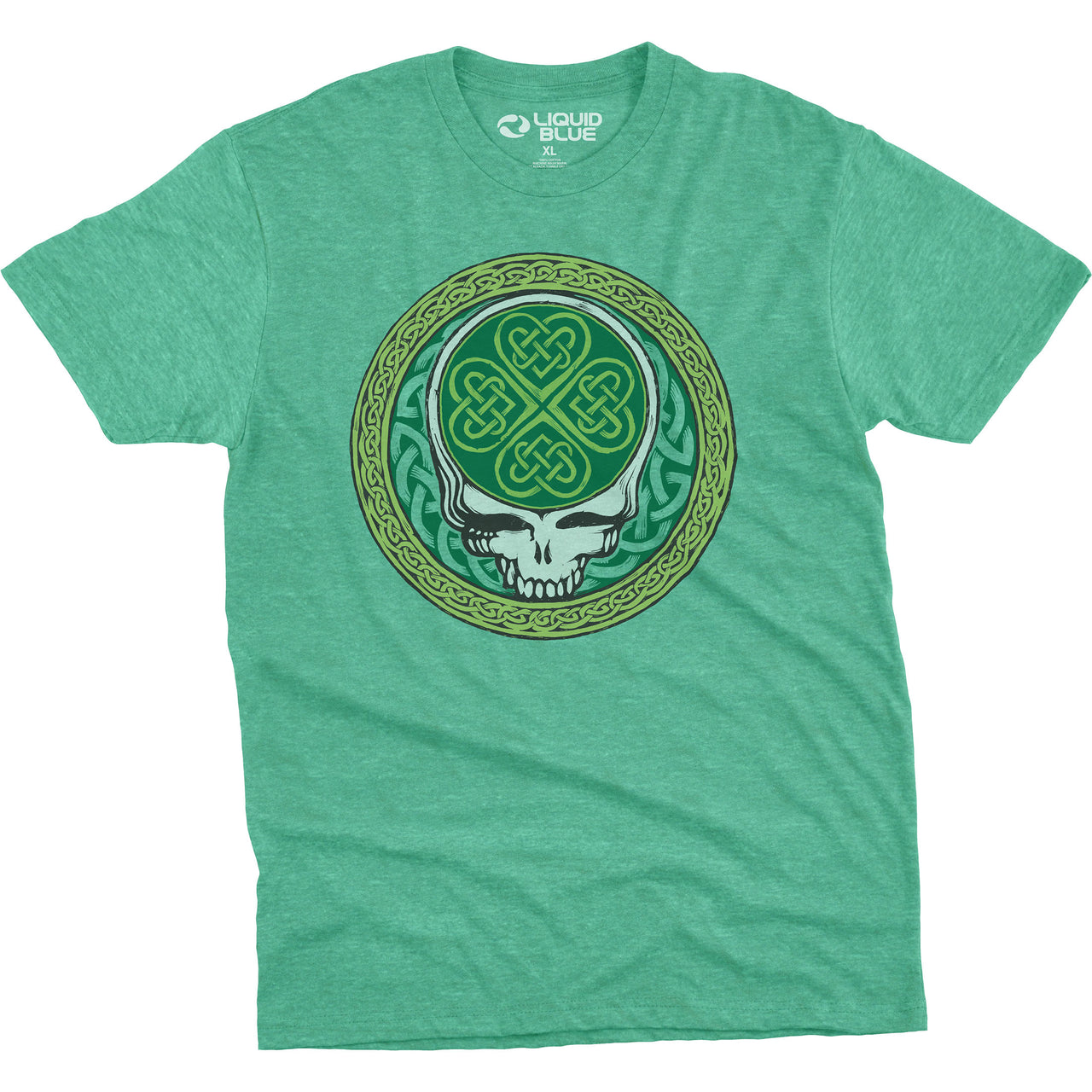 Celtic Shamrock SYF Poly Cotton Heather Green T-Shirt