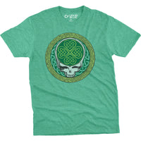 Thumbnail for Celtic Shamrock SYF Poly Cotton Heather Green T-Shirt