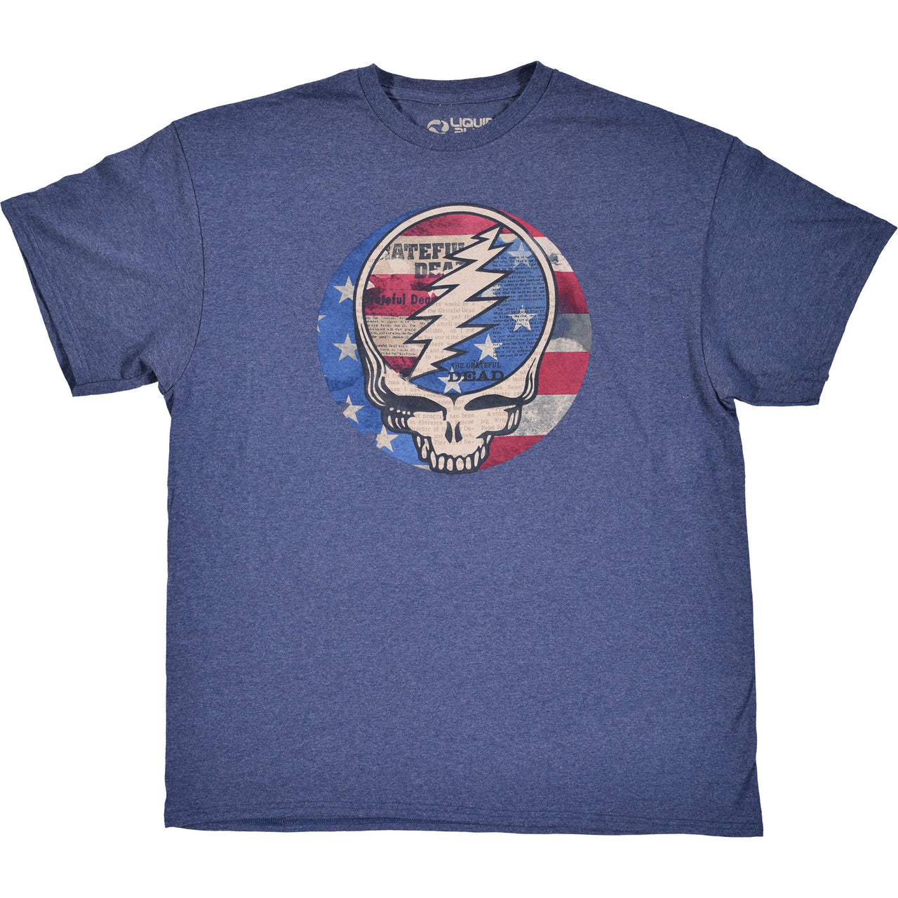 USA Distressed SYF Blue Heather Poly-Cotton T-Shirt