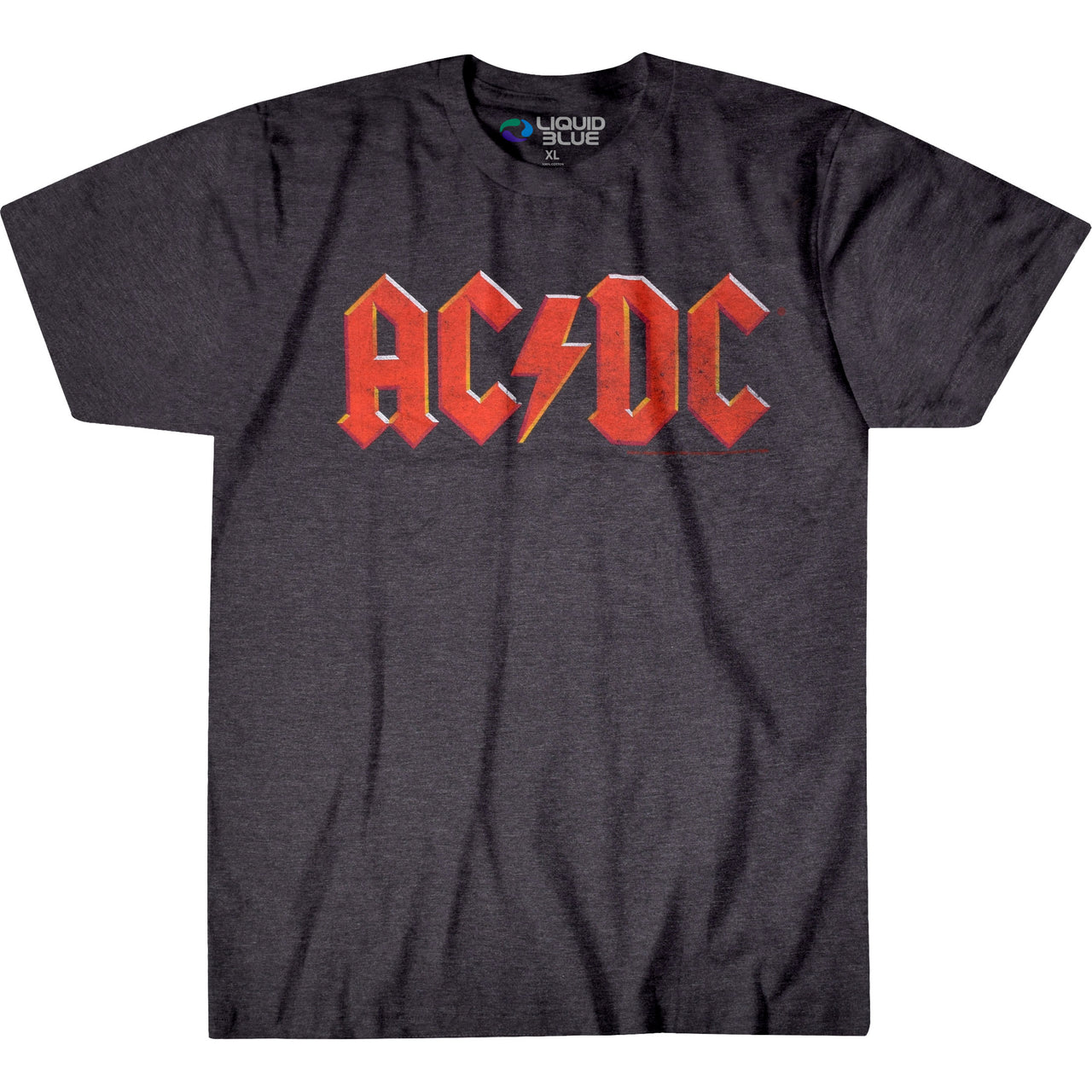 AC/DC Vintage Logo Dark Heather Poly-Cotton T-Shirt