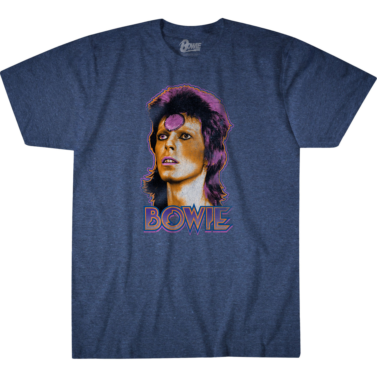 Ziggy Medallion Dark Blue Heather Poly-Cotton T-Shirt