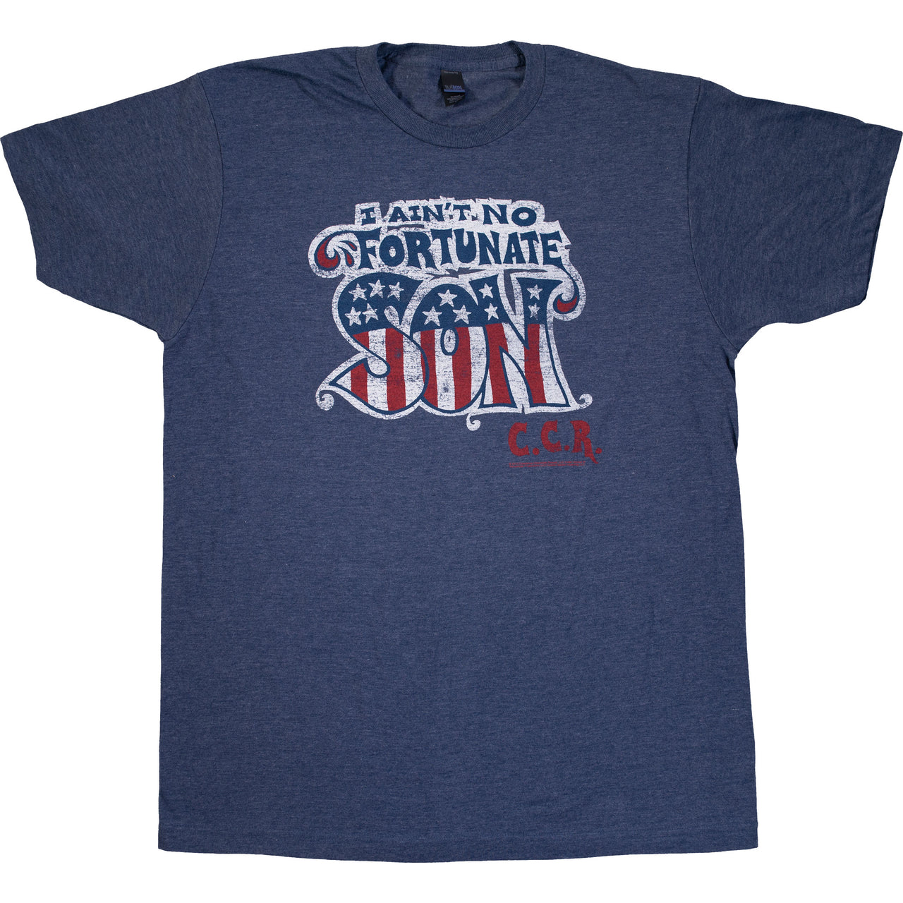 Fortunate Son Blue Poly Cotton T-Shirt