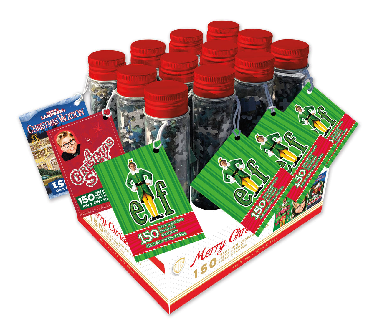 Novelty Christmas 150 Piece Jigsaw Puzzle In A Tube (MOQ 12pcs w/ Free Display) – 1 PC PPK