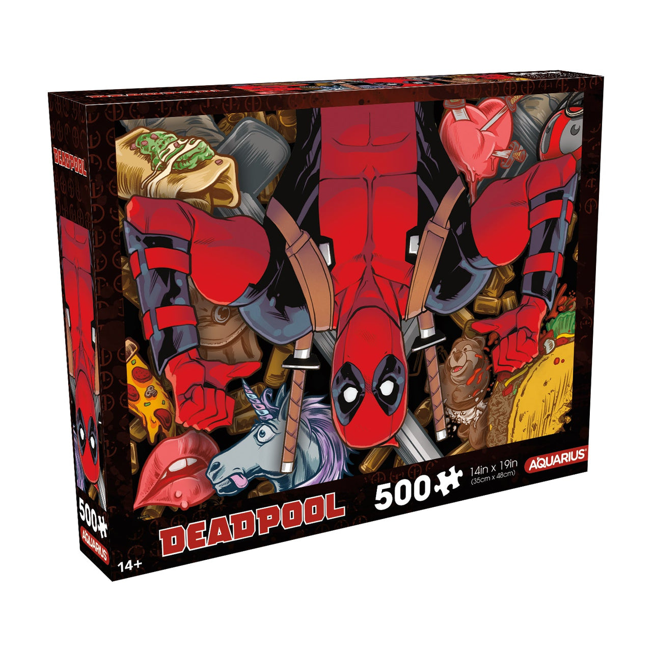 Marvel Deadpool Collage 500 Piece Jigsaw Puzzle – 3 PC PPK