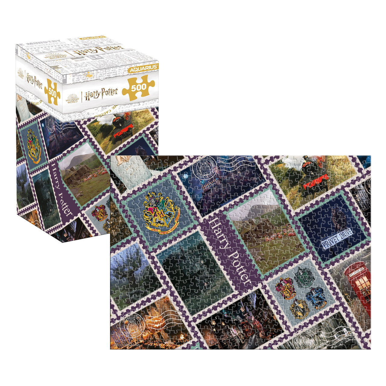 Harry Potter Stamps 500 Piece Jigsaw Puzzle (Vertical Box) – 3 PC PPK