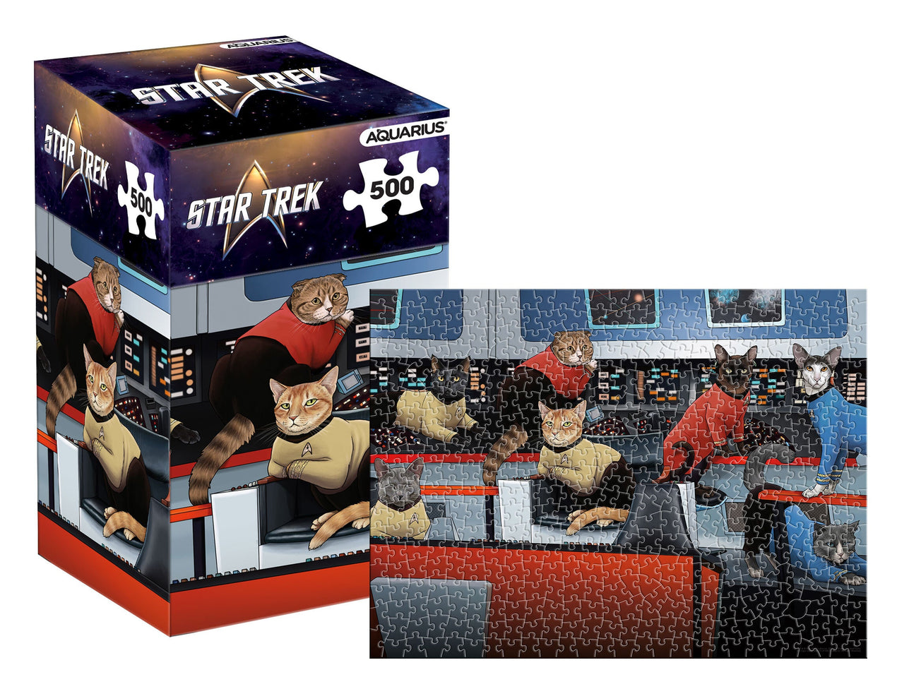 Star Trek Cats 500 Piece Jigsaw Puzzle (Vertical Box) – 3 PC PPK