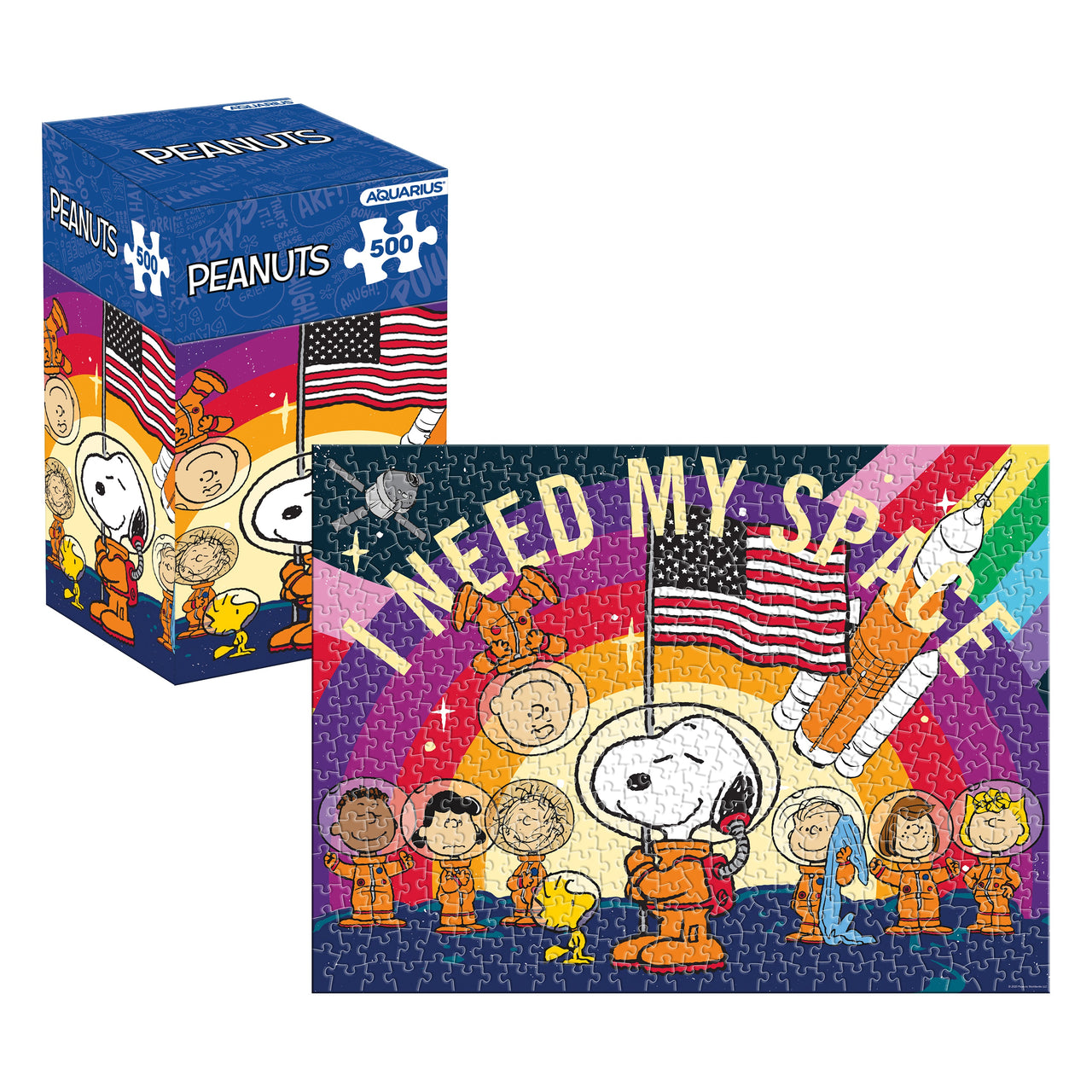 Peanuts Snoopy in Space 500 Piece Jigsaw Puzzle (Vertical Box) – 3 PC PPK