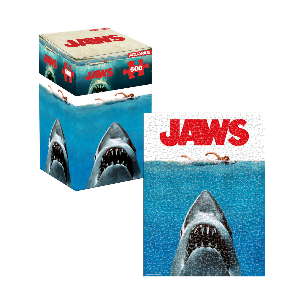JAWS One Sheet 500 Piece Jigsaw Puzzle (Vertical Box) – 3 PC PPK