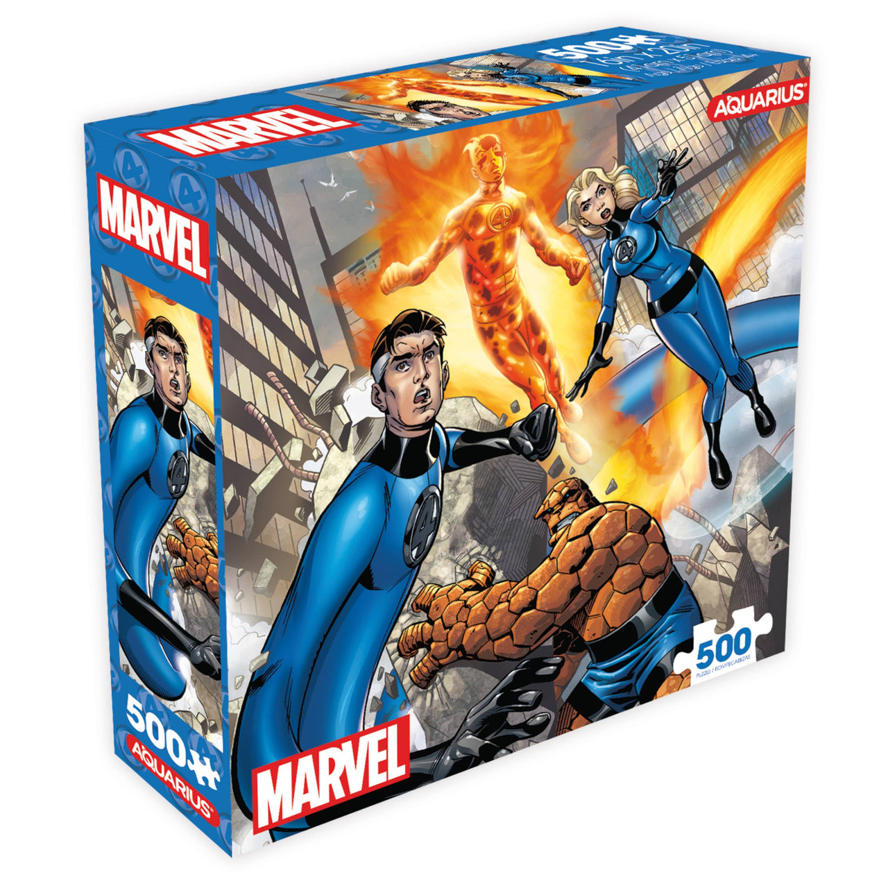 Fantastic Four 500 Piece Jigsaw Puzzle (8x8 Box) – 3 PC PPK ($7.95 each)