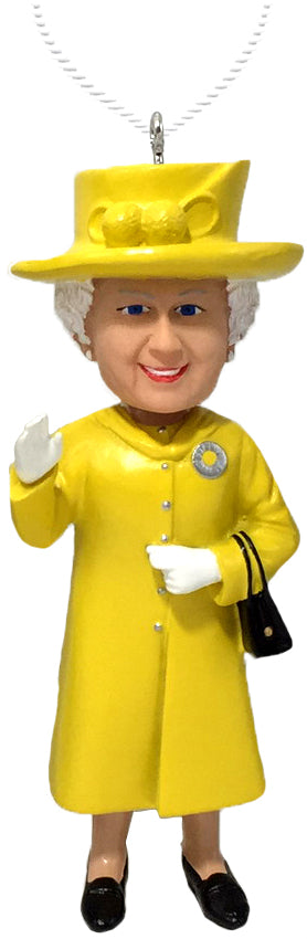 Queen Elizabeth  Yellow Ornament Bobblehead