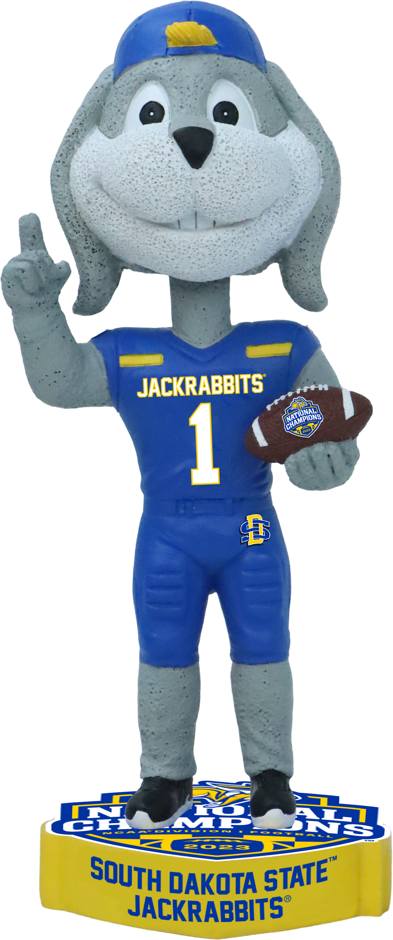 South Dakota State 2023 Champs Blue Jersey BobblEhead
