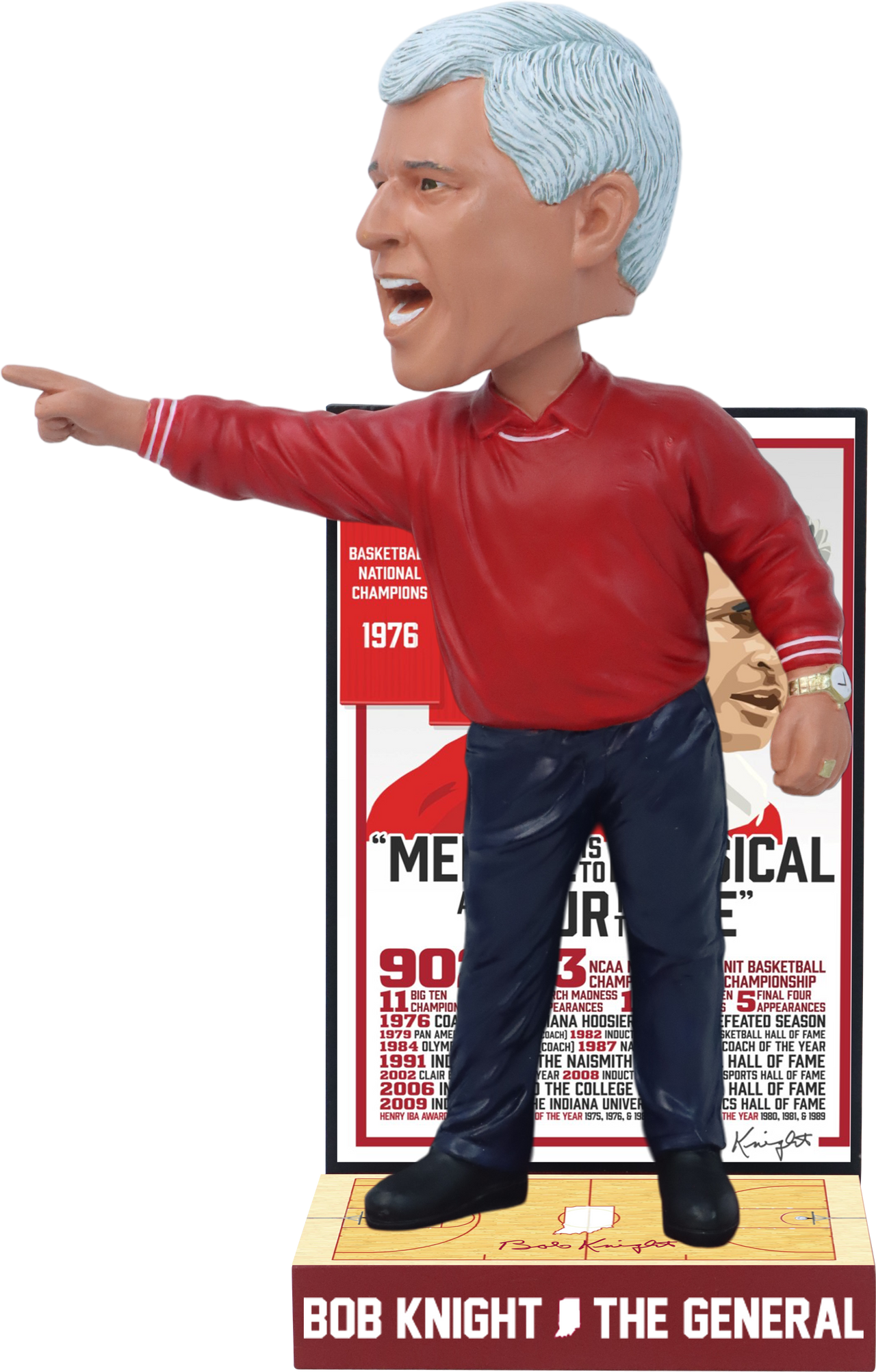 Bob Knight Career Accomplishments Bobblehead