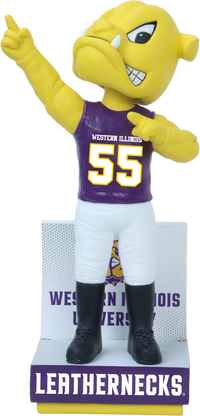 Thumbnail for Western Illinois Mascot Bobblehead - Football Jersey
