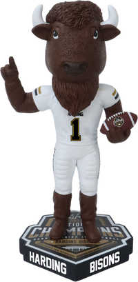 Thumbnail for Harding D2 Football 2023 Champions Bobblehead - White Jersey