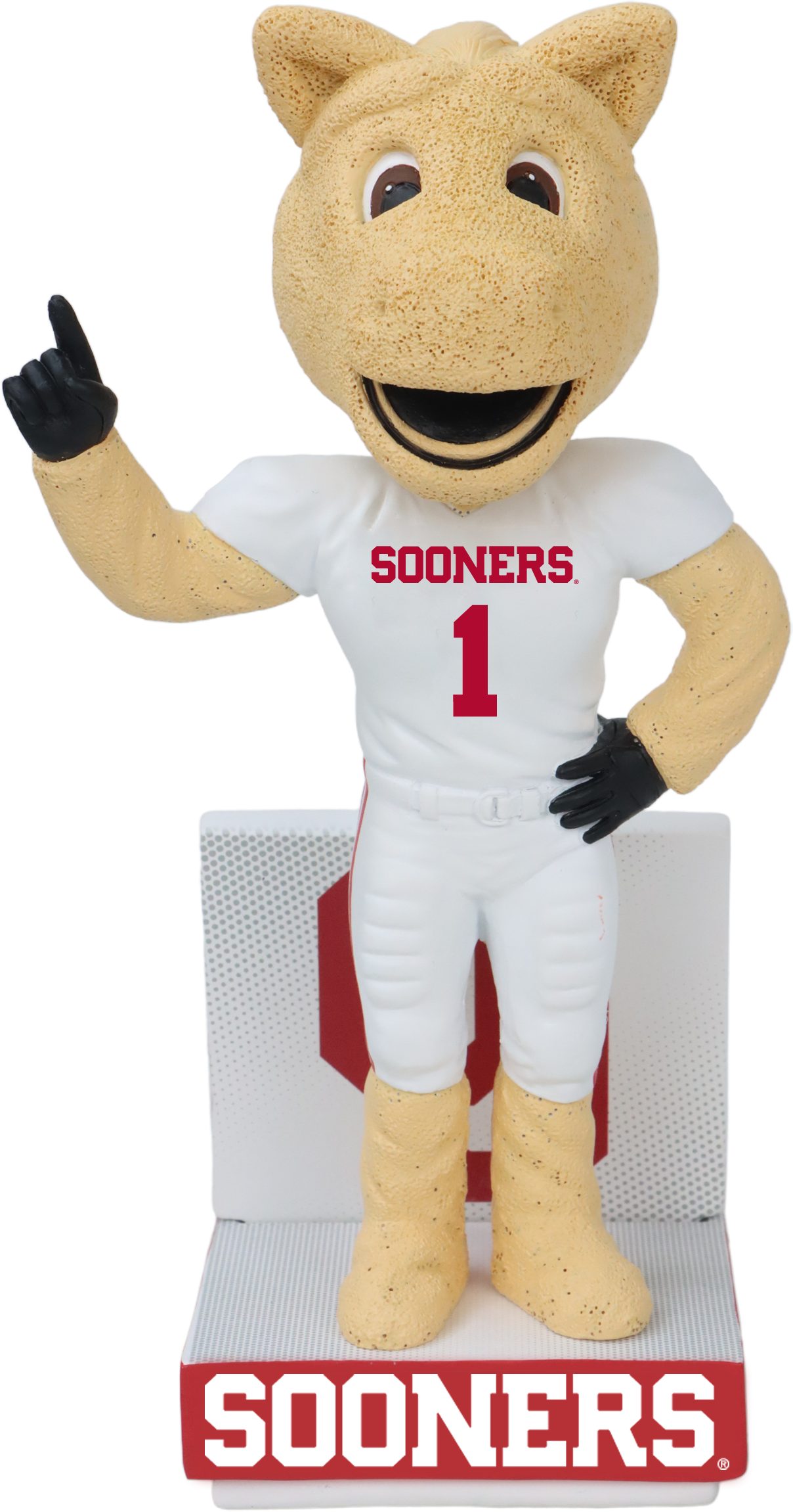 Oklahoma Mascot White Jersey Bobblehead