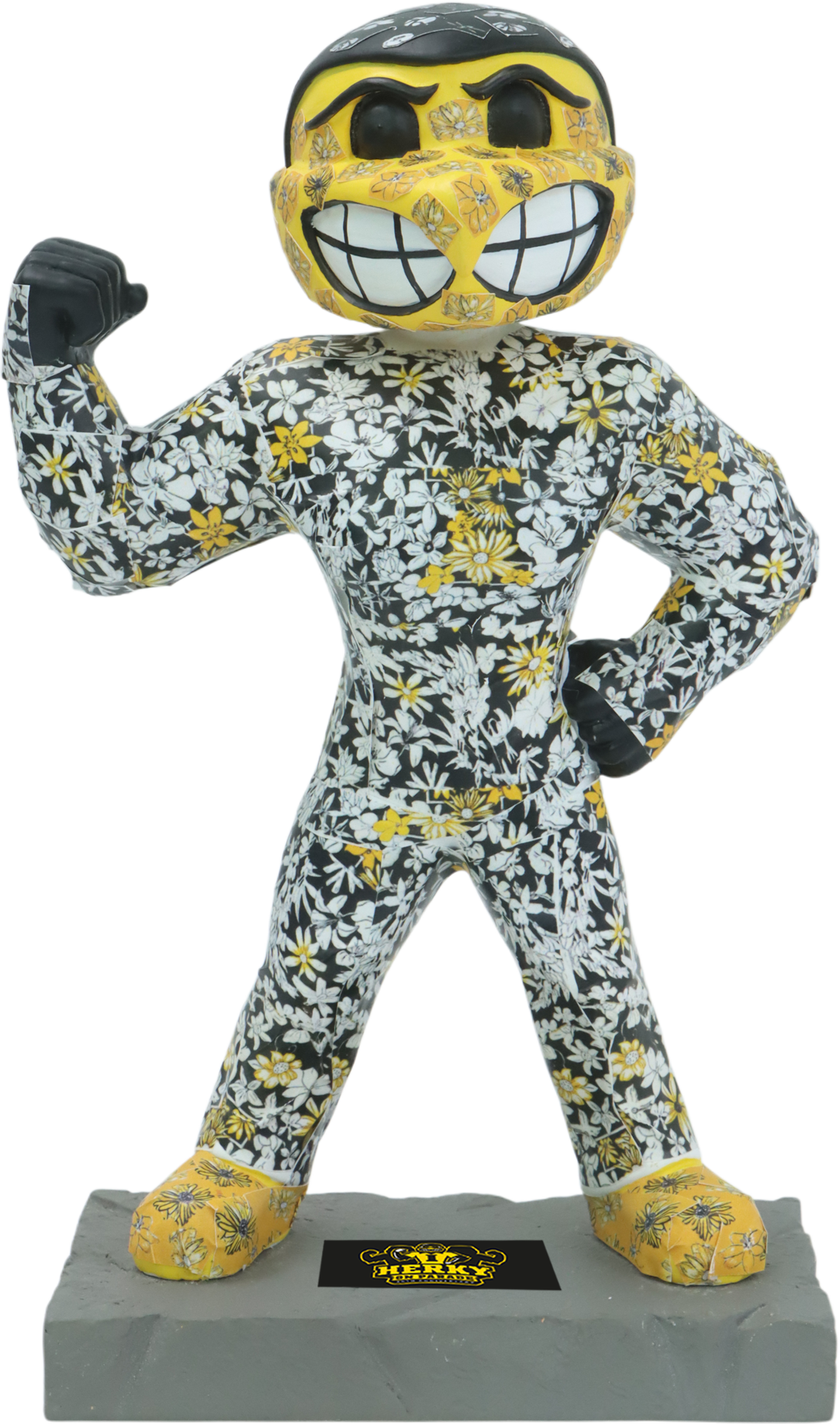 Iowa Herky on Parade - Herky in the Wildflowers
