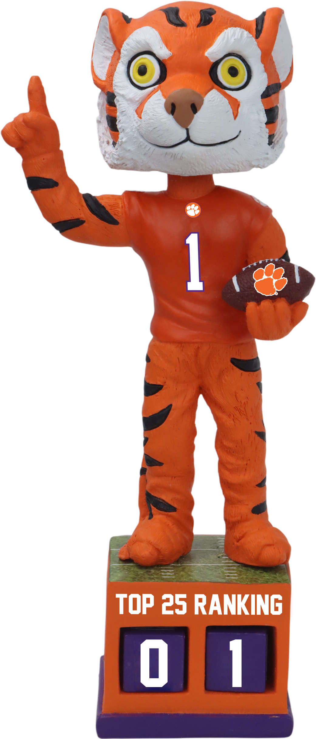 Clemson Tigers Football Top 25 Ranking Tracker Bobblehead