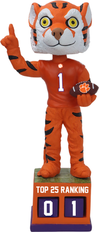 Thumbnail for Clemson Tigers Football Top 25 Ranking Tracker Bobblehead
