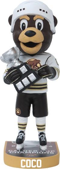 Thumbnail for Coco The Bear Hershey Bears 2024 Calder Cup Champions White Jersey Bobblehead