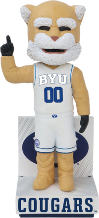 Thumbnail for BYU Mascot White Basketball Jersey Bobblehead