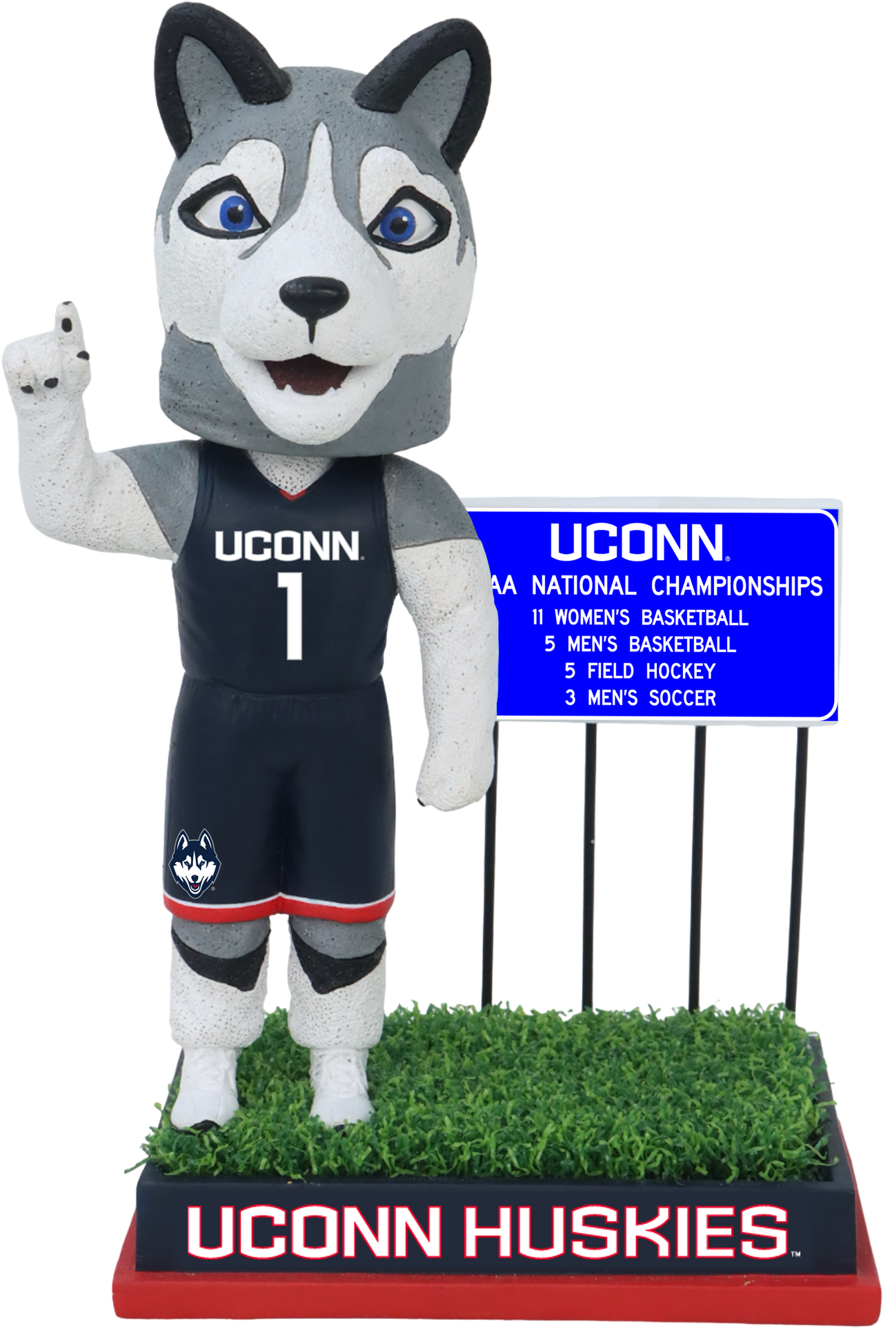 Connecticut Mascot Highway Sign Bobblehead