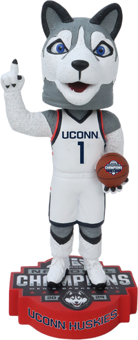 Thumbnail for Jonathan The Husky UConn Huskies 2024 NCAA Men's Basketball National Champions Standing On Logo Bobblehead NCAA College