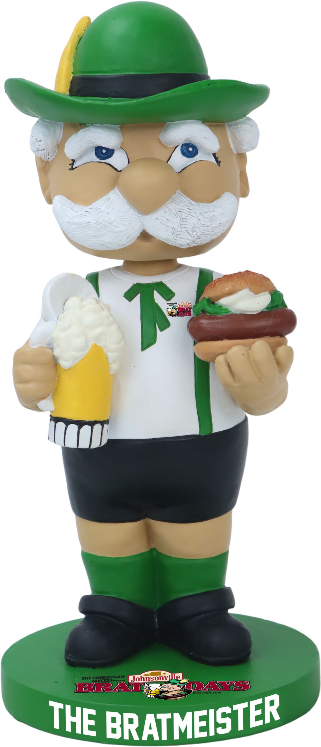 The Bratmeister Brat Days Green Bobblehead
