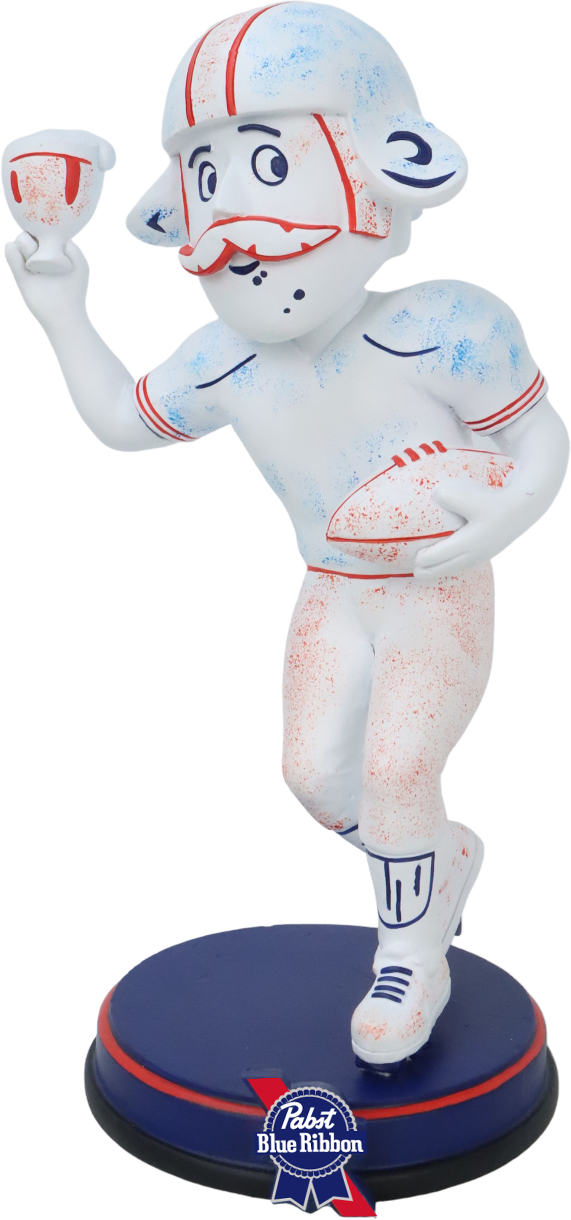 Cool Blue Football Pabst Blue Ribbon Bobblehead