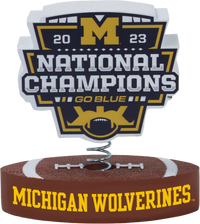 Thumbnail for Michigan Wolverines 2023 National Champions Logo Bobblehead NCAA College