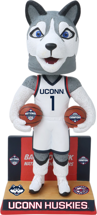 Thumbnail for Jonathan The Husky UConn Huskies Men's Basketball Back To Back Champs Bobblehead