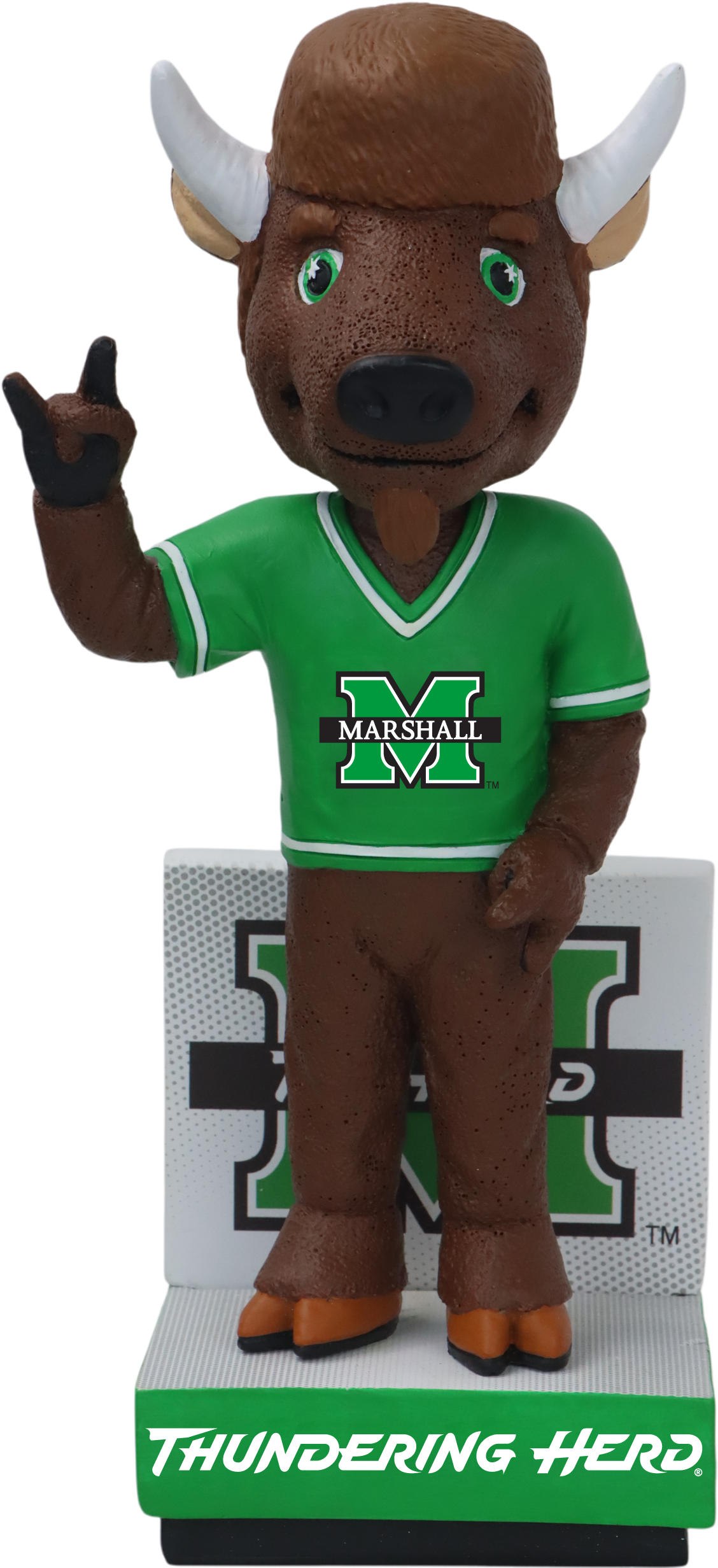 Marco The Bison Marshall Thundering Herd Mascot Bobblehead NCAA College