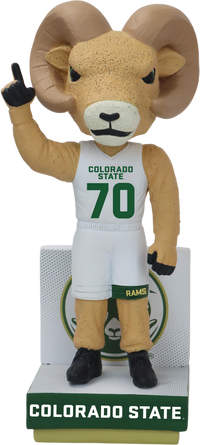 Thumbnail for Colorado State Mascot White Basketball Jersey Bobblehead