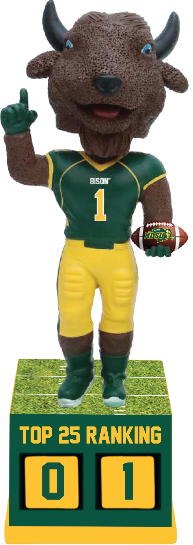 Thundar North Dakota State Bison Football Top 25 Ranking Tracker Bobblehead NDSU